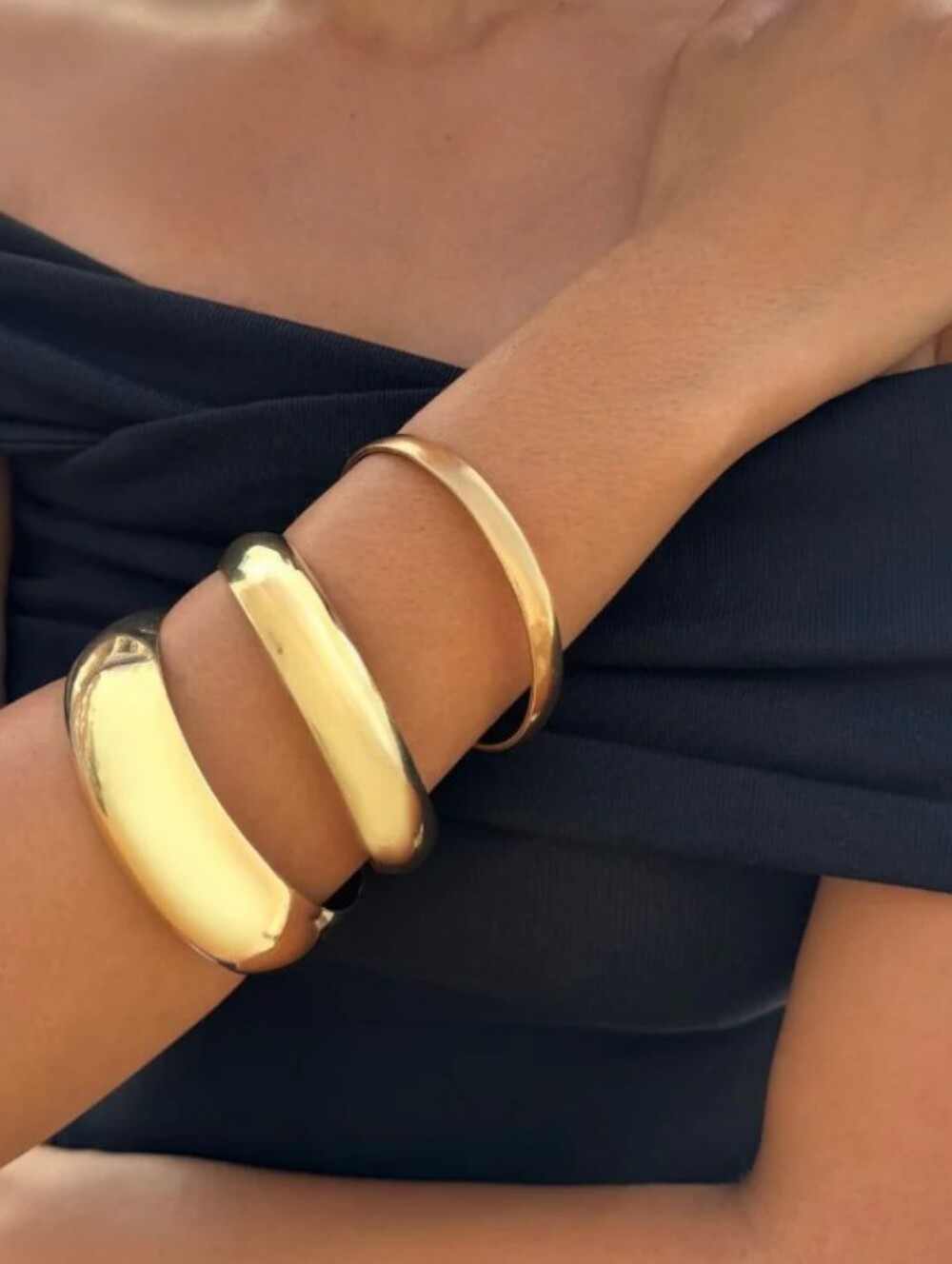 Adornia Gold Plated 3-Bangle Set